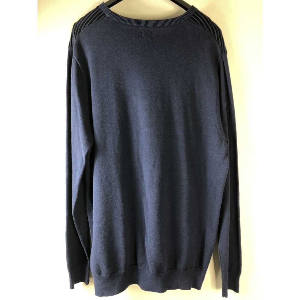 14th & Union Mens XL‎ Striped Pullover  Sweater Blue Black Knit - Picture 2 of 4